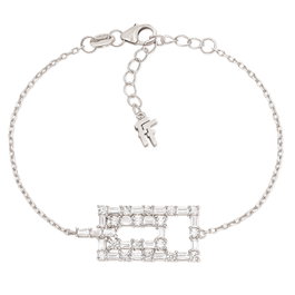 Folli Follie Pulsera de Acero Plateado 17cm