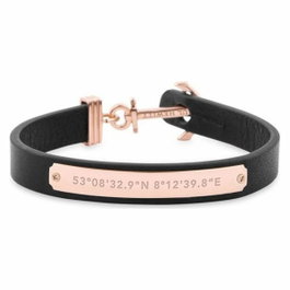 Paul Hewitt Pulsera de Piel Negra PH-FSC-R-B-S