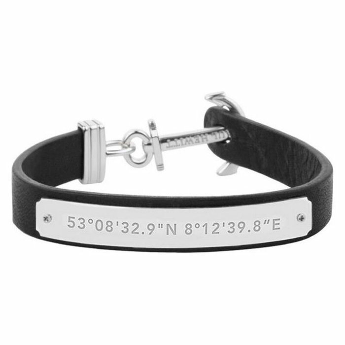 Paul Hewitt Pulsera de Piel Negra PH-MSC-S-B-XXL