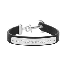 Paul Hewitt Pulsera de Piel Negra PH-MSC-S-B-XXL