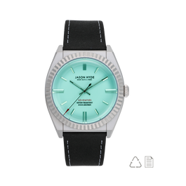 Jason Hyde JH10015 Reloj para mujer con esfera verde y correa negra