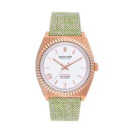 Jason Hyde JH20011 Reloj para Mujer Oro Rosa y Verde