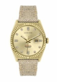 Jason Hyde JH20021 Reloj Analógico con Caja Dorada y Correa Marrón