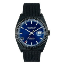 Jason Hyde JH30008 Reloj de mujer con esfera azul y correa negra