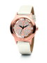 Folli Follie WF0R057SS Reloj de Mujer con Correa de Cuero Blanca