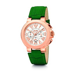 Folli Follie WF13R002SES Reloj Analógico Mujer Verde y Dorado