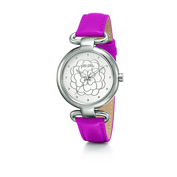 Folli Follie WF15T030SPW Reloj Analógico para Mujer con Correa Rosa Folli Follie WF15T030SPW Reloj Analógico para Mujer con Correa Rosa