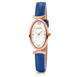 Folli Follie WF16R031SS Reloj de Mujer con Caja Dorada y Correa Azul
