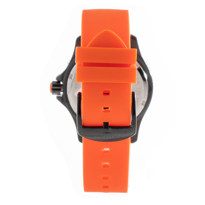 Folli Follie WF1Y002ZDO Reloj Analógico Negro y Naranja Folli Follie WF1Y002ZDO Reloj Analógico Negro y Naranja