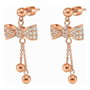 Folli Follie Pendientes de Acero Inoxidable Rosa 4cm