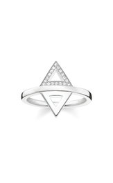 Thomas Sabo Anillo de Plata de Ley Plateado Talla 54 D_TR0019-725-14-54