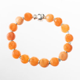 Thomas Sabo Pulsera de Plata de Ley Naranja KT0142-866-10-L16