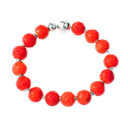 Thomas Sabo Pulsera de Plata de Ley Rojo KT0147-870-10-L17