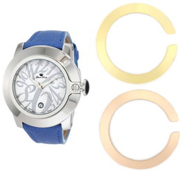 Glam Rock Reloj GR32080 con correa de cuero azul