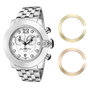 Glam Rock GR32154 Reloj de Acero Plateado con Diamantes