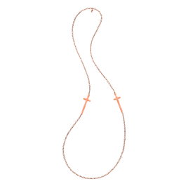 Folli Follie Collar de Acero Inoxidable Bañado en Plata con Detalles Rosa