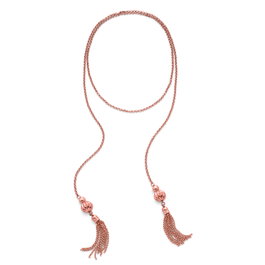 Folli Follie Collar de Acero Inoxidable Bañado en Plata Rosa