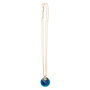Folli Follie Collar de Acero Inoxidable Bañado en Plata con Cristal Azul, Rosa