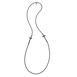 Folli Follie Collar de Acero Inoxidable con Detalles de Cristal, 90 cm