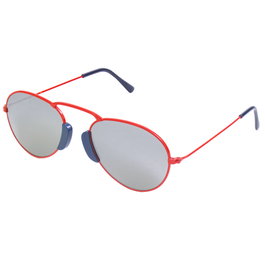 LGR AGADIR-RED-07 Gafas de sol unisex con cristal gris y detalles rojos