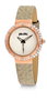 Folli Follie Reloj WF13B032SP con caja oro rosa y correa beige