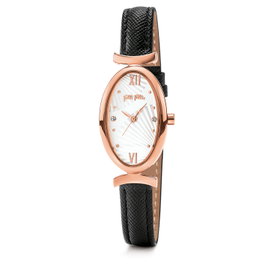 Folli Follie WF16R031SSN Reloj de Mujer Oro Rosa y Negro