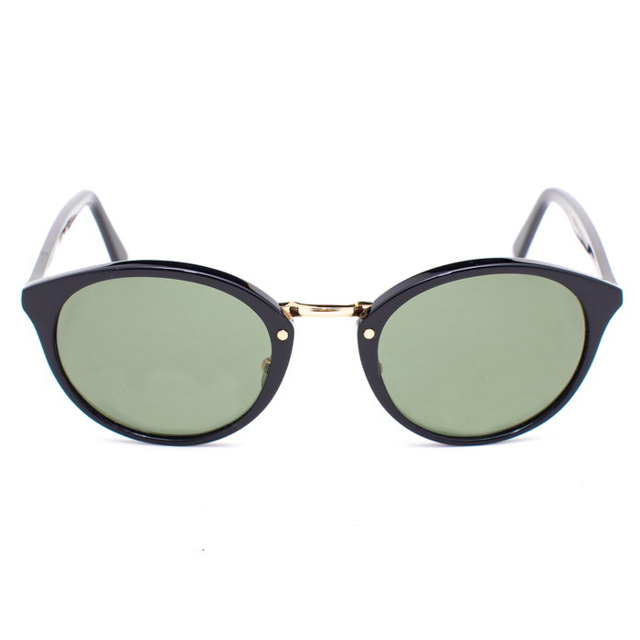 LGR ABEBA-BLACK-01 Gafas de sol unisex con cristal verde
