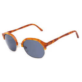 LGR Gafas de sol ZANZIBAR-HAVANA-02 con cristal azul y montura marrón