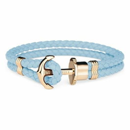 Paul Hewitt Pulsera de Cuero Azul PH-PH-L-G-NI-XXL