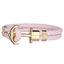Paul Hewitt Pulsera de Cuero Rosa PH-PH-L-G-PR-XXXL