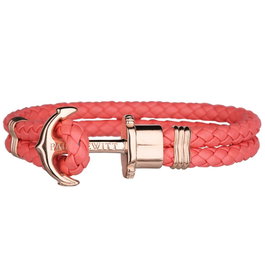 Paul Hewitt Pulsera de Cuero Rosa PH-PH-L-R-CB-XS