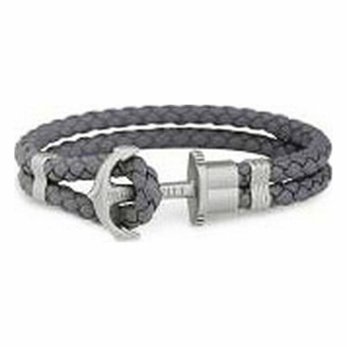 Paul Hewitt Pulsera de Cuero Gris PH-PH-L-ST-SG-XS