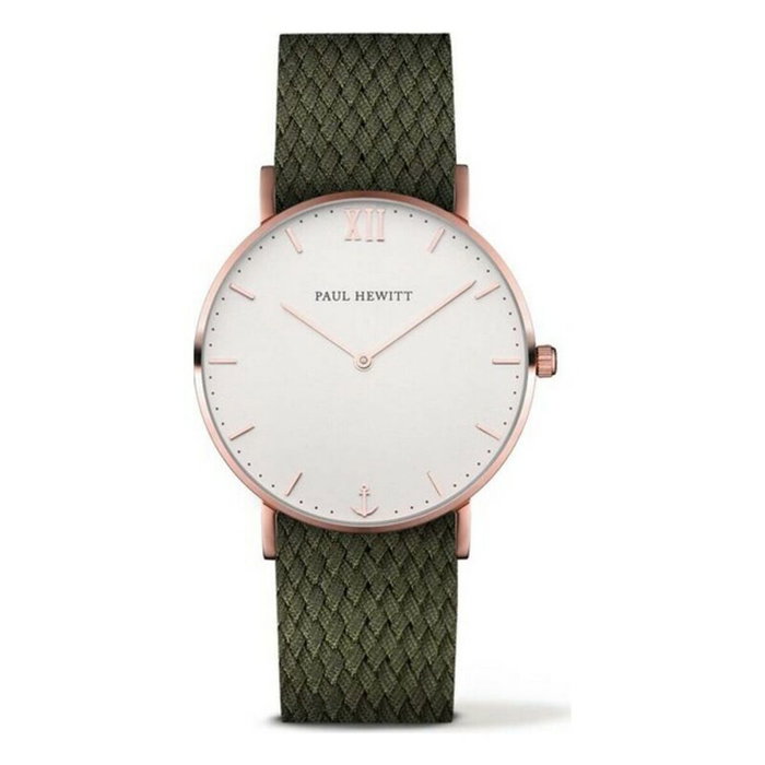 Paul Hewitt Reloj PH-SA-R-ST-W-20M con caja rosa y correa verde