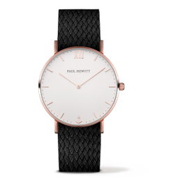 Paul Hewitt Reloj PH-SA-R-ST-W-21M con caja rosa y correa negra
