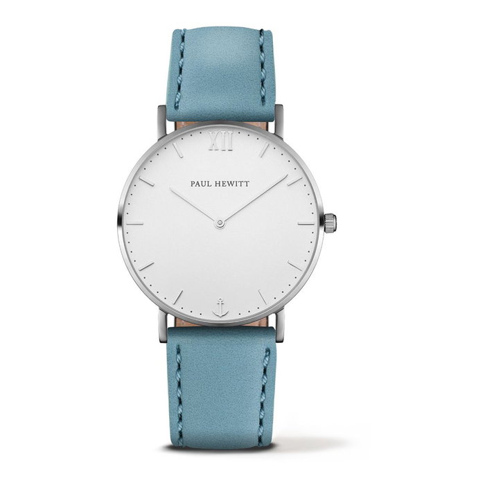 Paul Hewitt Reloj PH-SA-S-ST-W-23S con Correa de Cuero Azul Paul Hewitt Reloj PH-SA-S-ST-W-23S con Correa de Cuero Azul