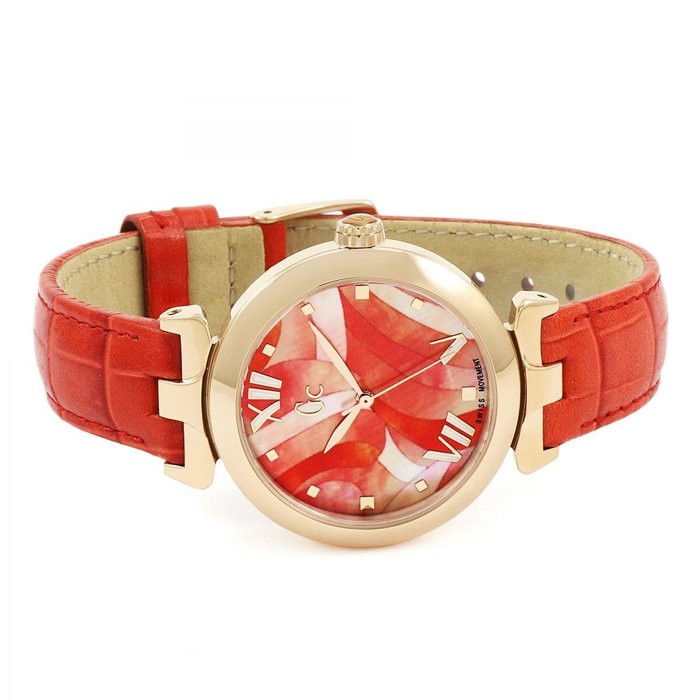GC Y20004L3 Reloj Analógico con Correa de Cuero Naranja