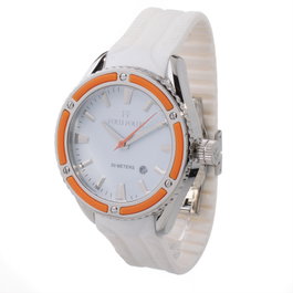 Folli Follie WF0T027ZDO Reloj Analógico de Mujer Blanco y Plateado