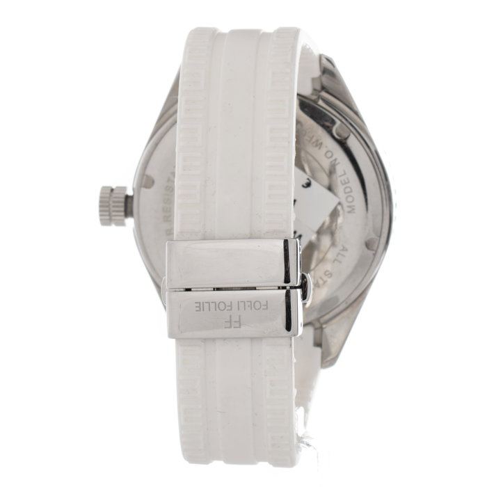 Folli Follie WF0T027ZDP Reloj Analógico para Mujer con Correa Blanca