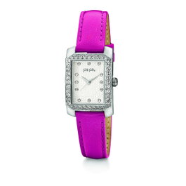 Folli Follie WF13A053SSS con correa de cuero rosa