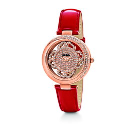 Folli Follie WF13B043SSR Reloj de Mujer Dorado y Rojo