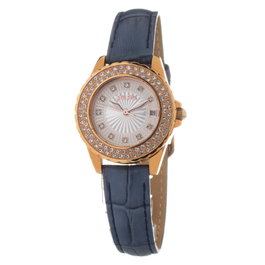 Folli Follie WF13B071STA Reloj de Mujer con Correa Azul y Caja Rosada