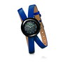 Folli Follie WF13F029SSU Reloj de Mujer con Correa de Cuero Azul