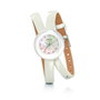 Folli Follie WF13F030SSW con correa de cuero blanca