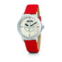 Folli Follie WF13T040SPWR con correa de cuero rojo