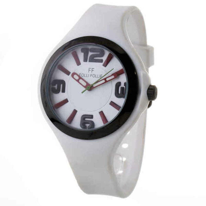 Folli Follie WF1Y045ZPW Reloj para Mujer con Correa de Silicona Blanca Folli Follie WF1Y045ZPW Reloj para Mujer con Correa de Silicona Blanca