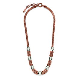 Folli Follie Collar de Acero Inoxidable Rosa 45cm