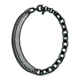 Folli Follie Collar 1N14T069KA en Acero Inoxidable Negro