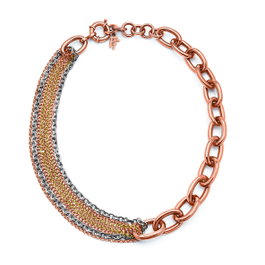 Folli Follie Collar de Acero Inoxidable Rosa