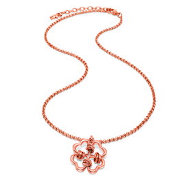 Folli Follie Collar de Acero Inoxidable Rosa 45cm