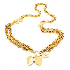 Folli Follie Collar Dorado de Acero Inoxidable